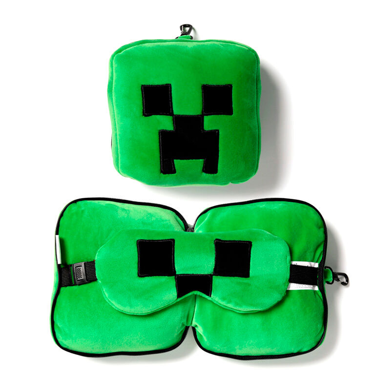 Imagen de Almohada Viaje Antifaz Creeper Minecraft Relaxeazzz parte de nuestra colección en Espadas y más, sitio oficial.
