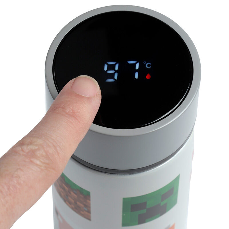 Imagen 2 - Botella Acero Inoxidable Termo Minecraft Termometro 450Ml