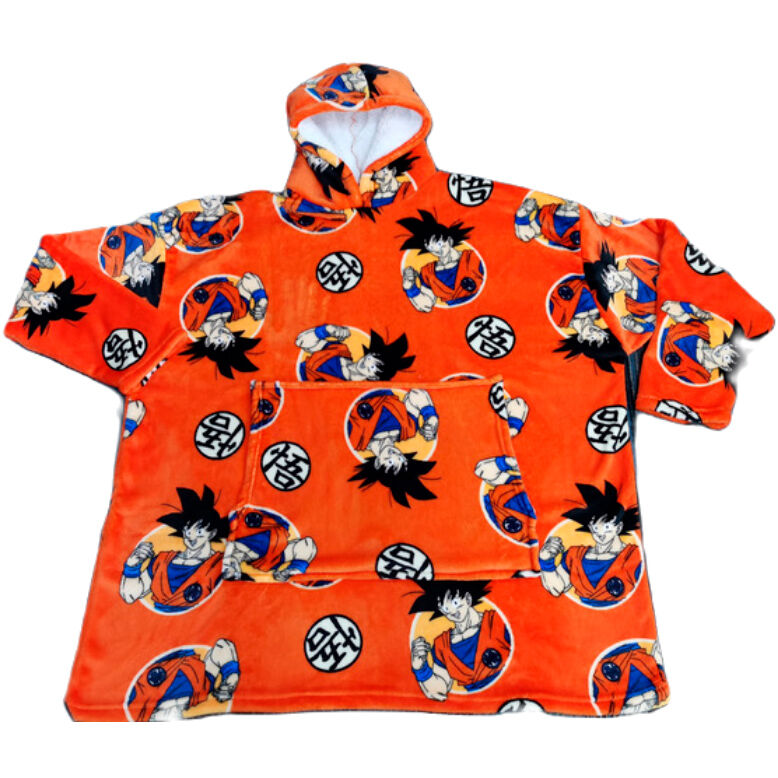 Imagen 1 - Bata Sudadera Oversize Dragon Ball Coral Adulto
