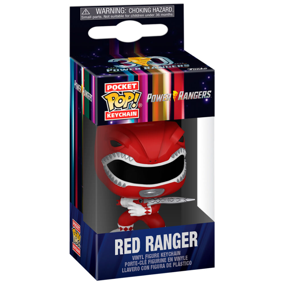 Imagen de Llavero Pocket Pop Power Rangers 30Th Anniversary Red Ranger parte de nuestra colección en Espadas y más, sitio oficial.