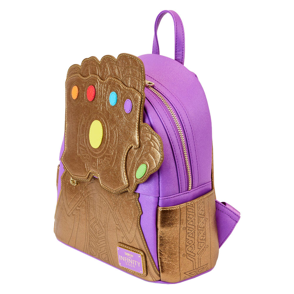 Imagen de Mochila Guantelete Thanos Marvel Loungefly 26Cm parte de nuestra colección en Espadas y más, sitio oficial.