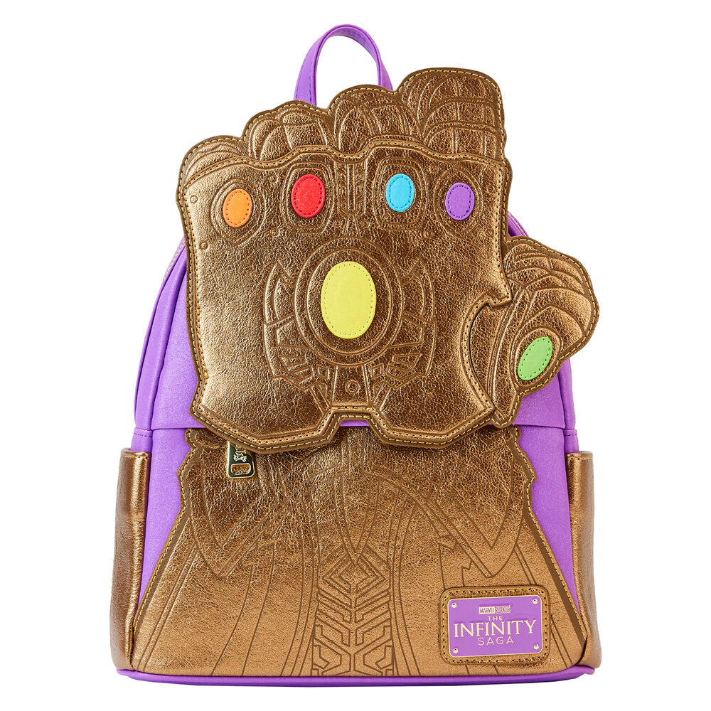 Imagen de Mochila Guantelete Thanos Marvel Loungefly 26Cm parte de nuestra colección en Espadas y más, sitio oficial.