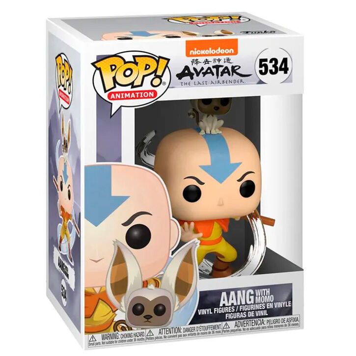 Imagen de Figura Pop Avatar The Last Airbender Aang With Momo parte de nuestra colección en Espadas y más, sitio oficial.