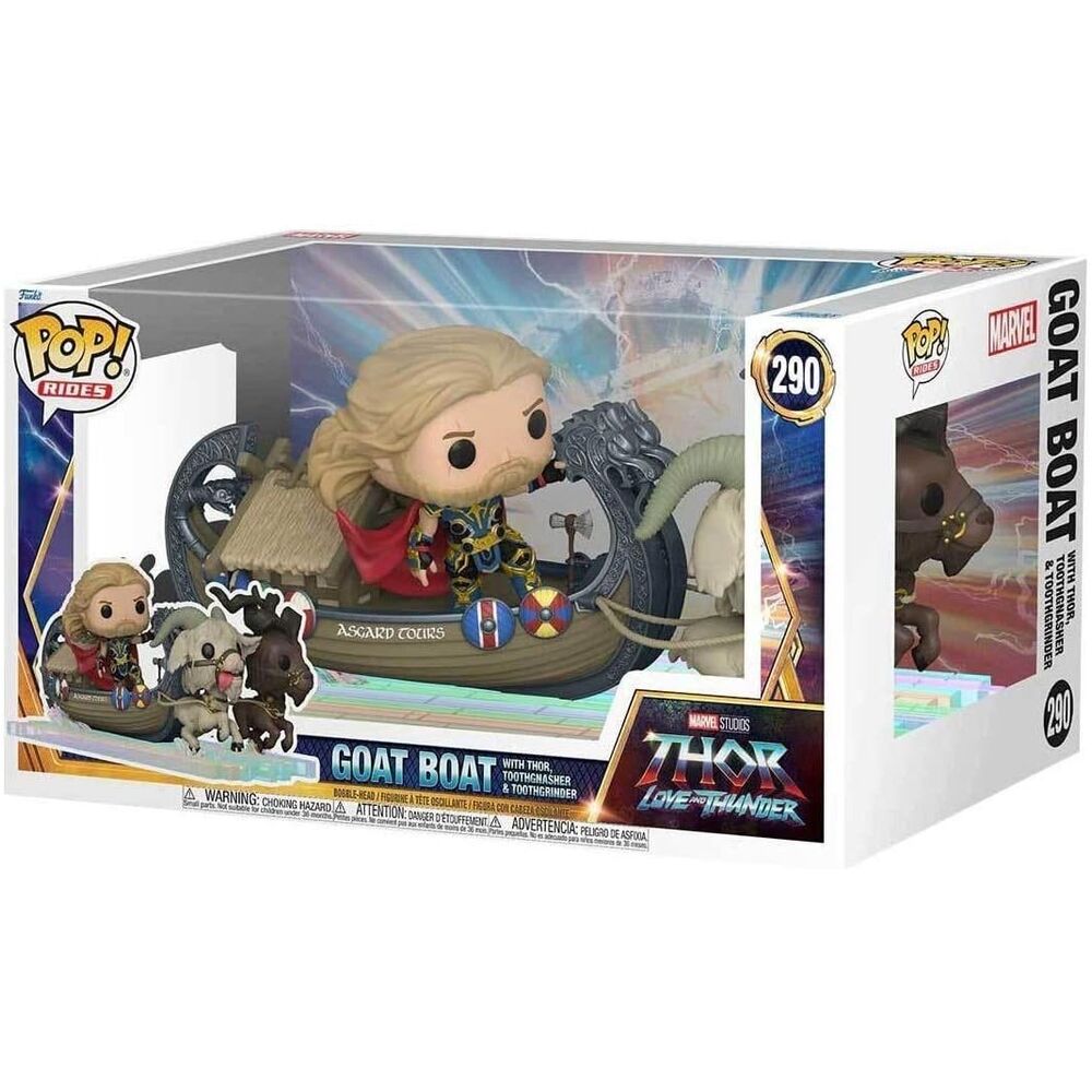 Imagen de Figura Pop Marvel Thor Love And Thunder Thor Goat Boat parte de nuestra colección en Espadas y más, sitio oficial.