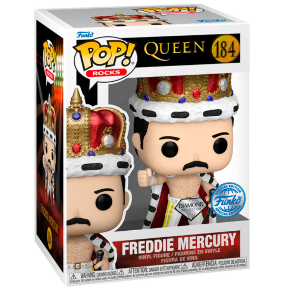 Imagen de Figura Pop Queen Freddie Mercury Exclusive parte de nuestra colección en Espadas y más, sitio oficial.