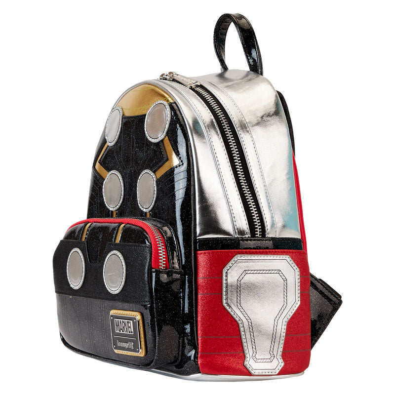 Imagen de Mochila Metallic Thor Marvel Loungefly 26Cm parte de nuestra colección en Espadas y más, sitio oficial.