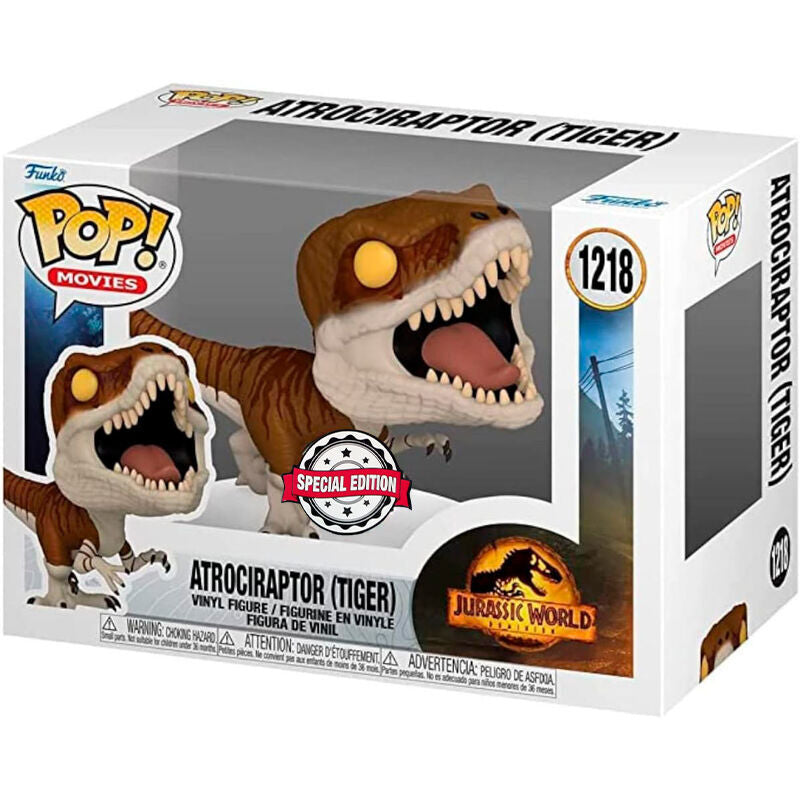 Imagen 1 - Figura Pop Jurassic World Atrociraptor Tiger Exclusive
