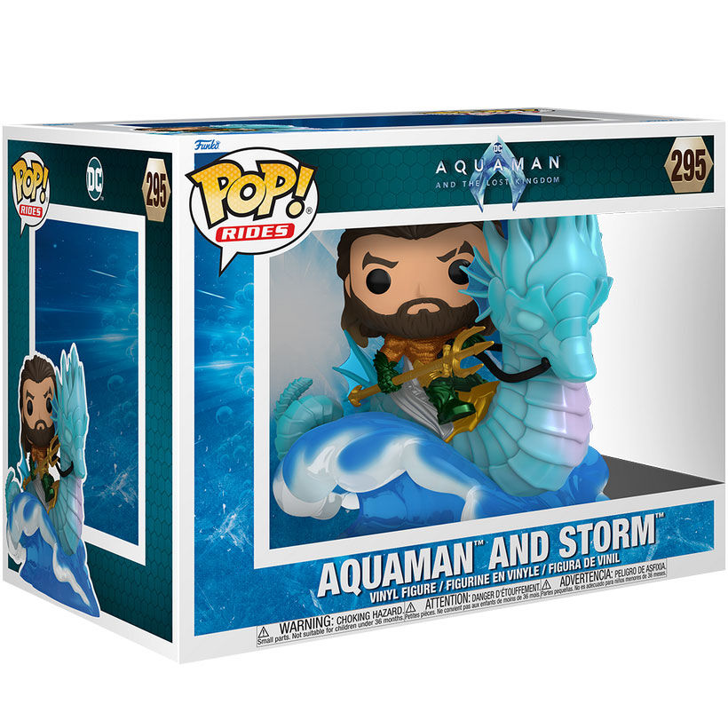 Imagen de Figura Pop Ride Deluxe Dc Comics Aquaman Y El Reino Perdido Aquaman On Storm parte de nuestra colección en Espadas y más, sitio oficial.