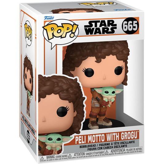 Imagen de Figura Pop Star Wars Mandalorian 9 Peli Motto With Grogu parte de nuestra colección en Espadas y más, sitio oficial.