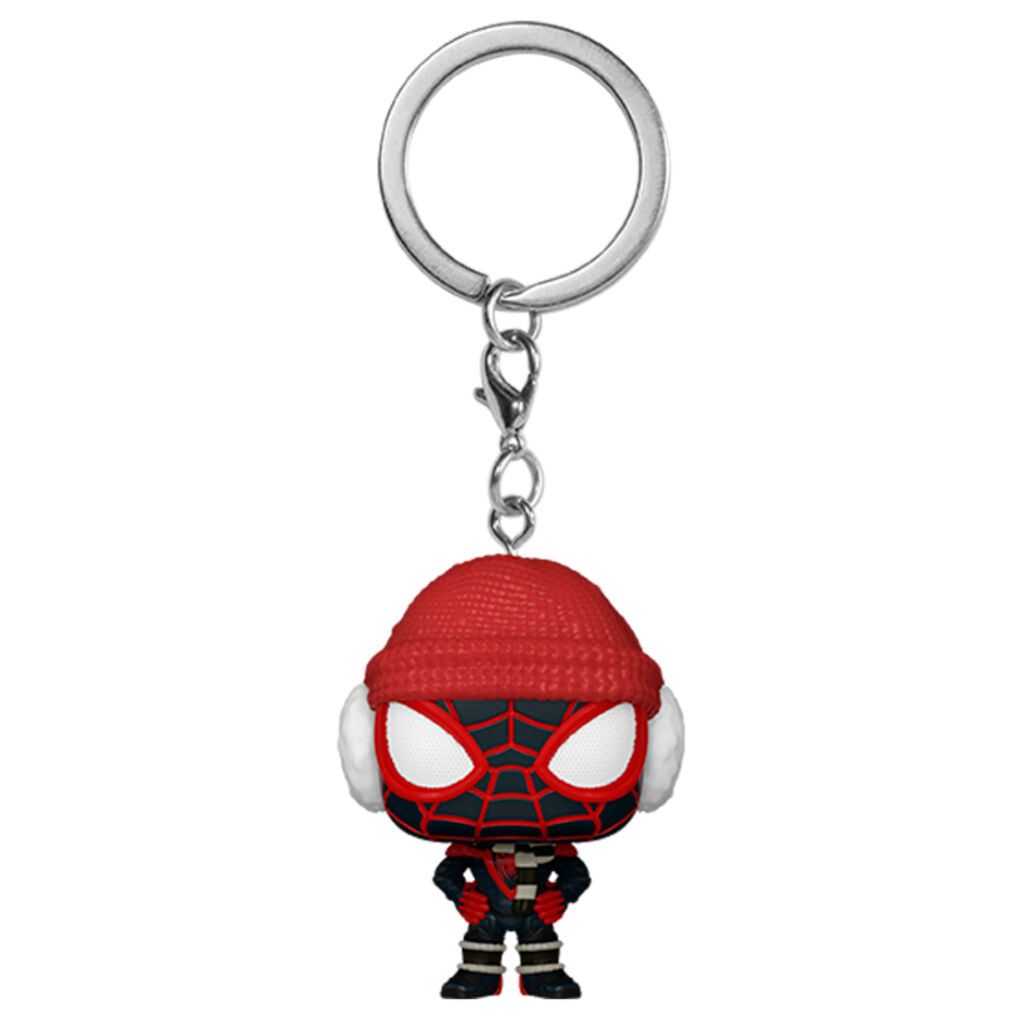 Imagen de Llavero Pocket Pop Marvel Spiderman Miles Morales Winter Miles parte de nuestra colección en Espadas y más, sitio oficial.
