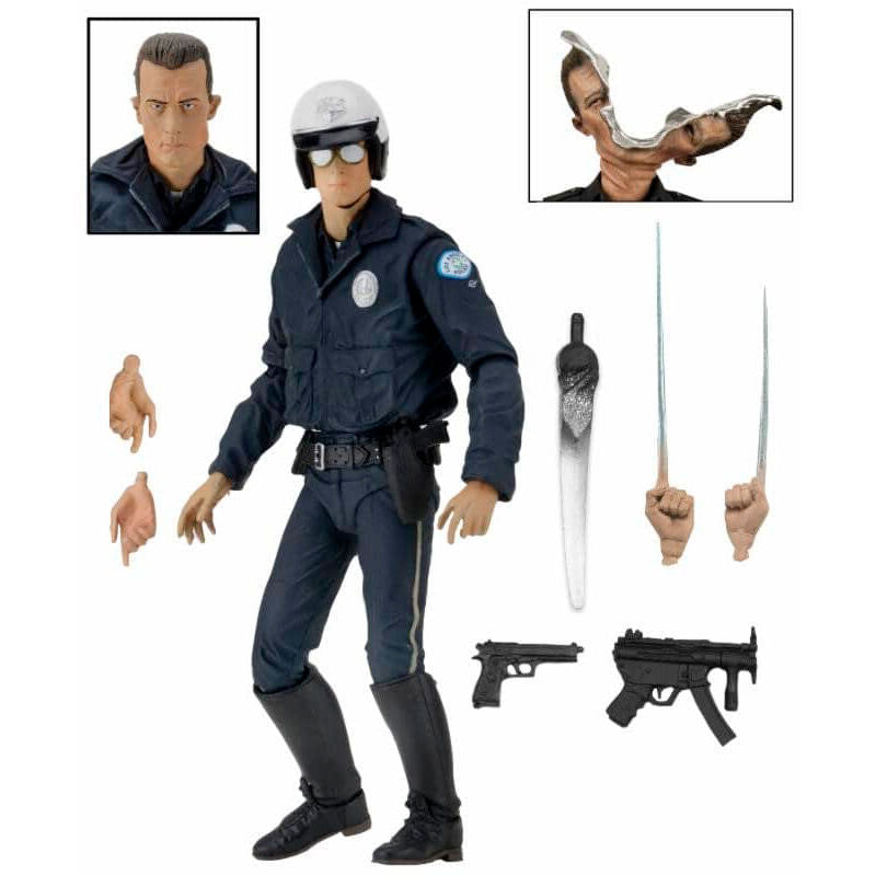 Imagen 2 - Figura Ultimate T-1000 Policia Motorizado Terminator 2 18Cm