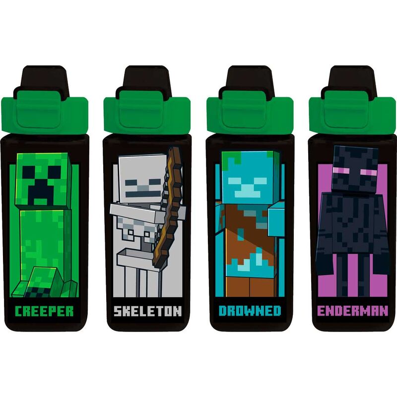 Imagen de Cantimplora Cuadrada Minecraft 500Ml Surtido parte de nuestra colección en Espadas y más, sitio oficial.