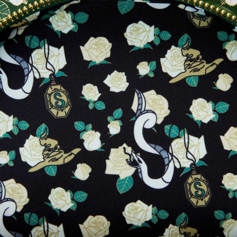 Imagen 6 - Mochila Slytherin House Floral Harry Potter Loungefly 26Cm