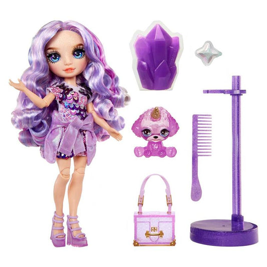 Imagen de Muñeca Violet Rainbow World Rainbow High 25Cm parte de nuestra colección en Espadas y más, sitio oficial.