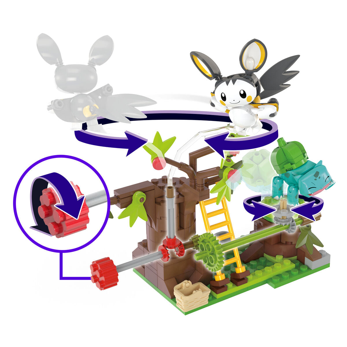 Imagen 3 - Mega Construx Emolga & Bulbasaur En El Bosque Encantador Pokemon