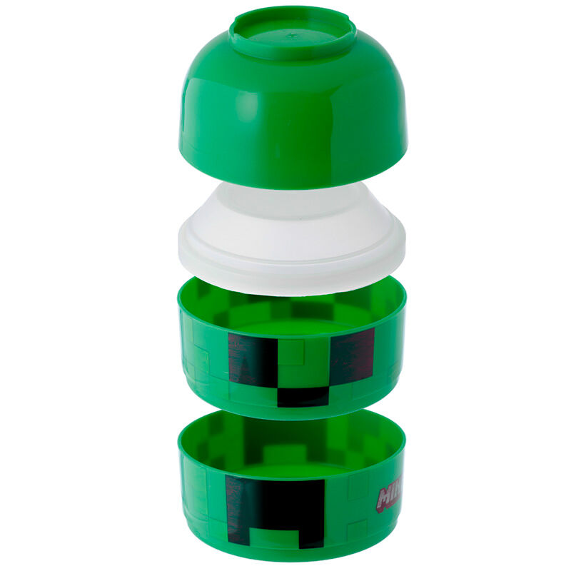Imagen de Fiambrera Creeper Minecraft Triple parte de nuestra colección en Espadas y más, sitio oficial.
