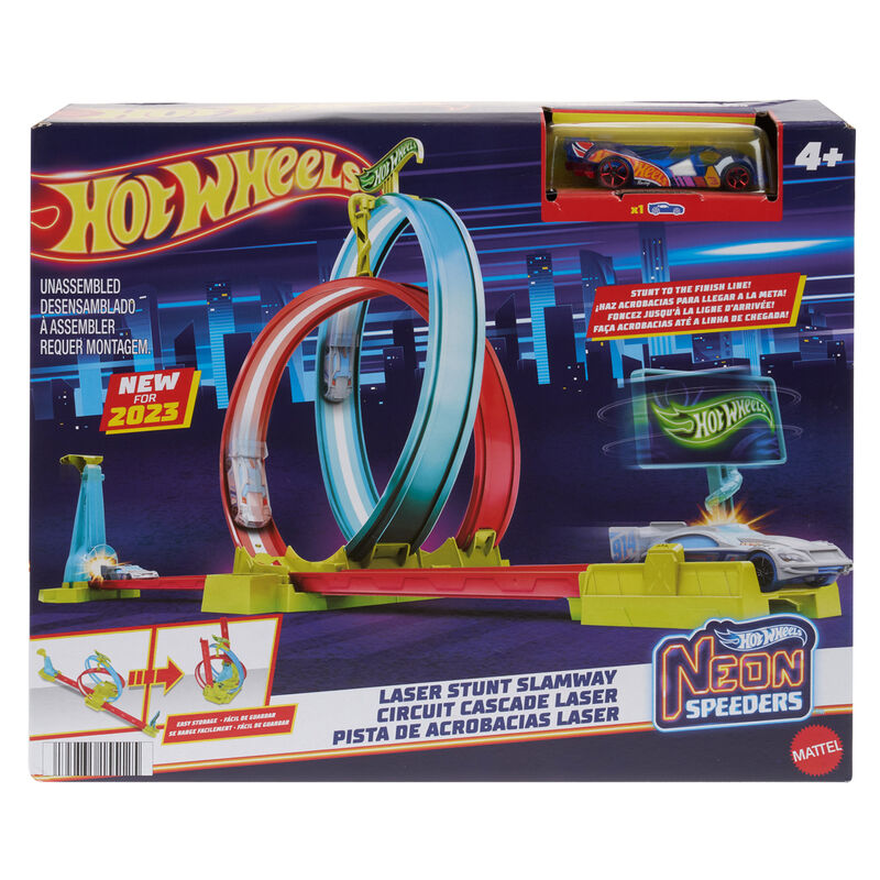 Imagen 1 - Pista Acrobacias Laser Neon Speeders Hot Wheels