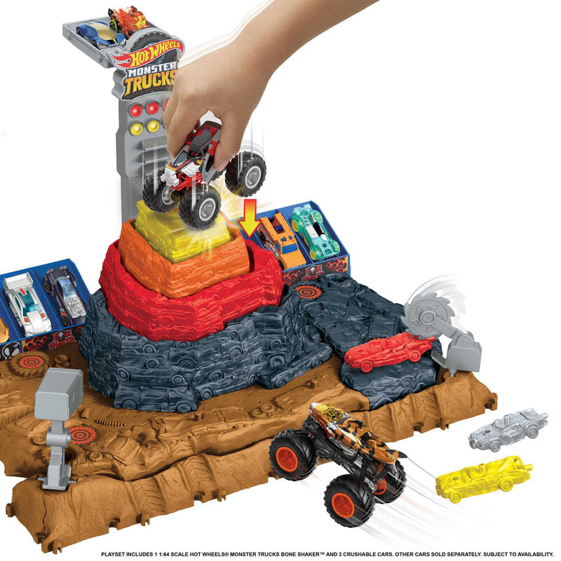 Imagen 5 - Pista Central Aplastar Y Destruir Arena World Monster Trucks Hot Wheels