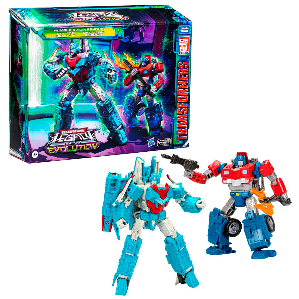 Imagen 4 - Set 2 Figuras Data Cleark & Senator Humble Origins Legacy Evolution Rise Of Tyranny Transformers 17,5Cm