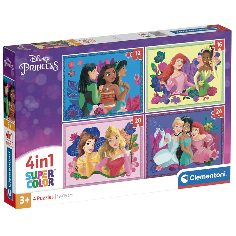 Imagen 1 - Puzzle Princesas Disney 12-16-20-24Pzs