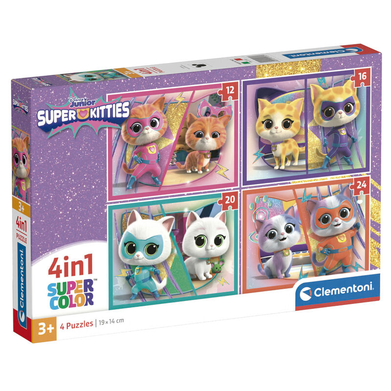 Imagen 1 - Puzzle Superkitties Disney 12-16-20-24Pzs
