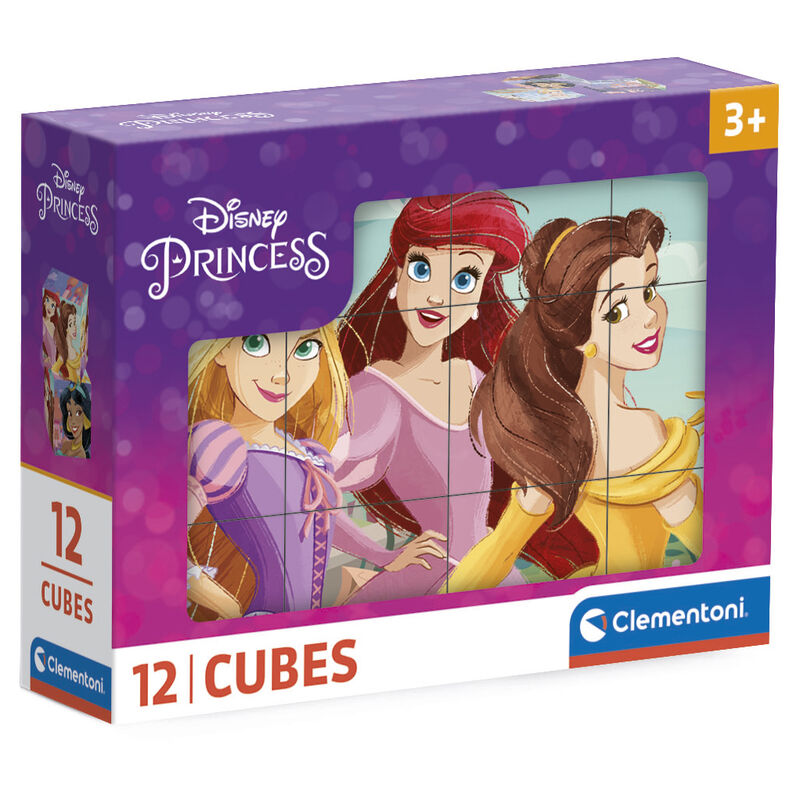 Imagen 1 - Puzzle Cubo Princesas Disney 12Pzs