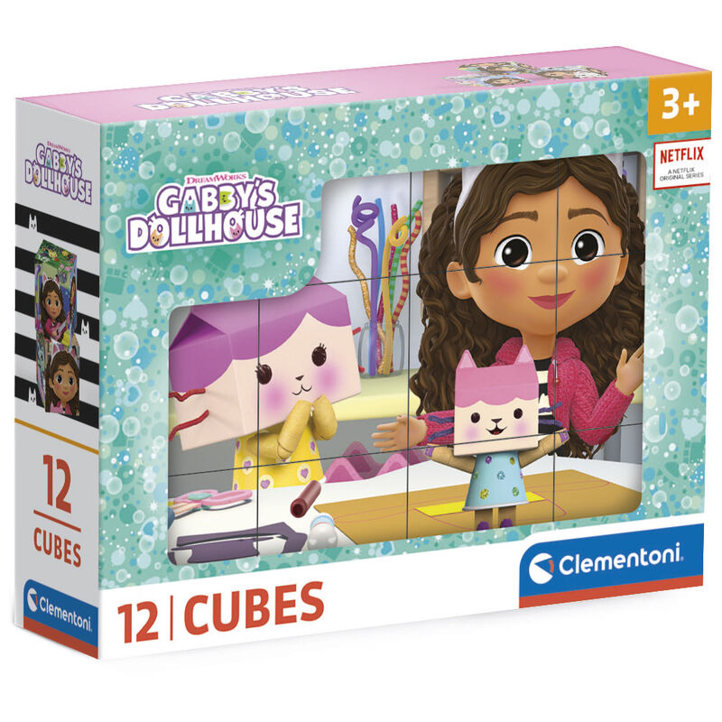 Imagen 1 - Puzzle Cubo La Casa De Muñecas De Gabby 12Pzs