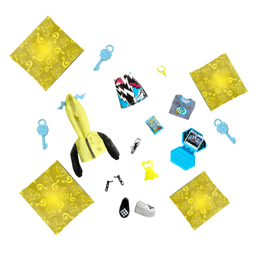 Imagen de Muñeca Frankie Stein Skullmate Secrets Neon Frights Monster High 25Cm parte de nuestra colección en Espadas y más, sitio oficial.