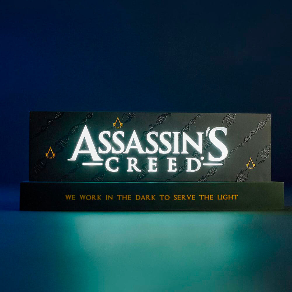 Imagen de Lampara Led Logo Assassins Creed parte de nuestra colección en Espadas y más, sitio oficial.