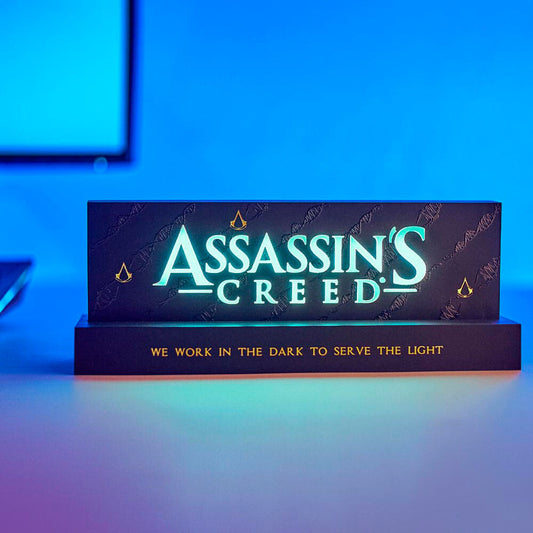 Imagen de Lampara Led Logo Assassins Creed parte de nuestra colección en Espadas y más, sitio oficial.