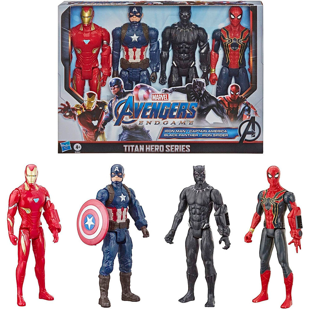 Imagen 1 - Blister 4 Figuras Titan Hero Series Marvel 30Cm