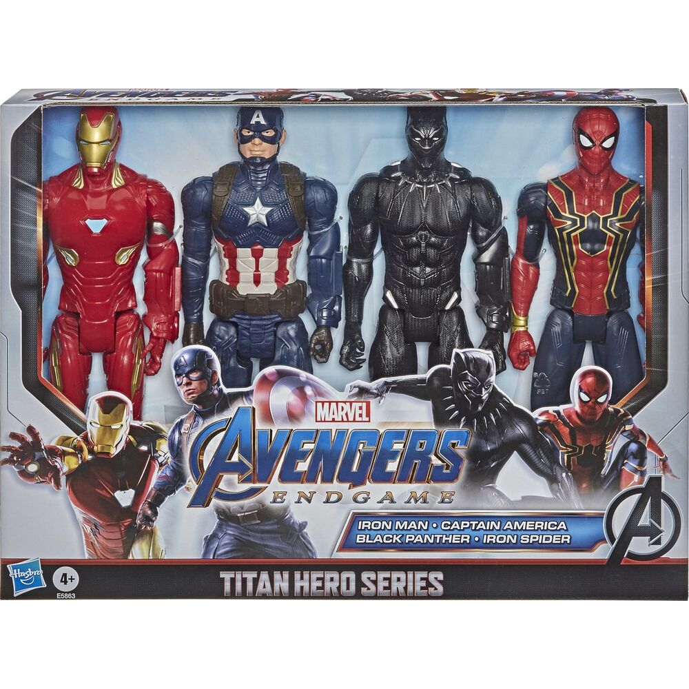 Imagen 3 - Blister 4 Figuras Titan Hero Series Marvel 30Cm