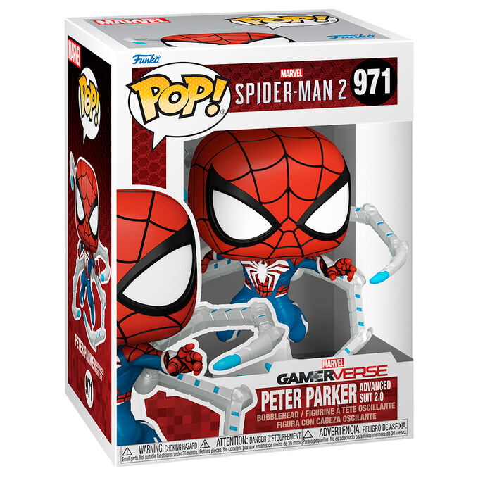 Imagen 1 - Figura Pop Marvel Spiderman 2 Peter Parker Advanced Suit 2.0