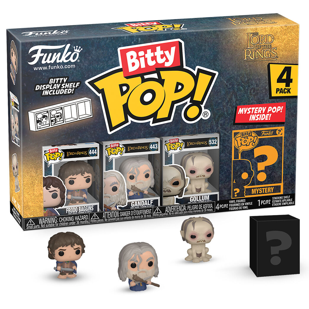 Imagen de Blister 4 Figuras Bitty Pop El Señor De Los Anillos Frodo parte de nuestra colección en Espadas y más, sitio oficial.