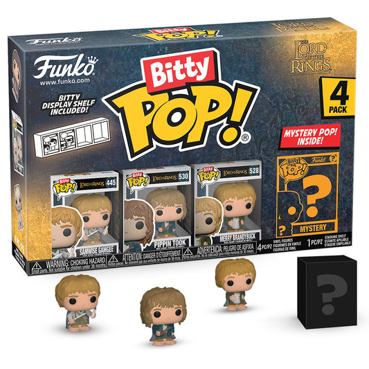Imagen de Blister 4 Figuras Bitty Pop El Señor De Los Anillos Samwise parte de nuestra colección en Espadas y más, sitio oficial.