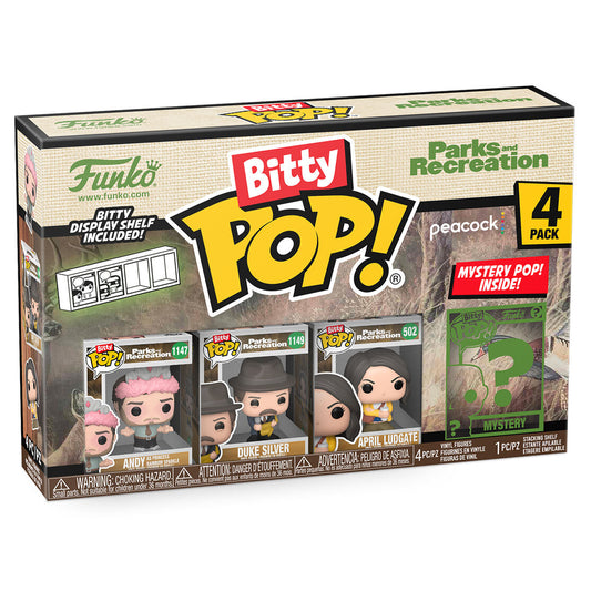 Imagen de Blister 4 Figuras Bitty Pop Park And Recreation Andy parte de nuestra colección en Espadas y más, sitio oficial.