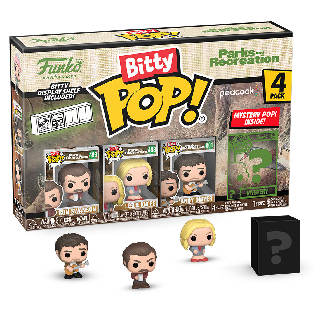 Imagen 1 - Blister 4 Figuras Bitty Pop Park And Recreation Ron