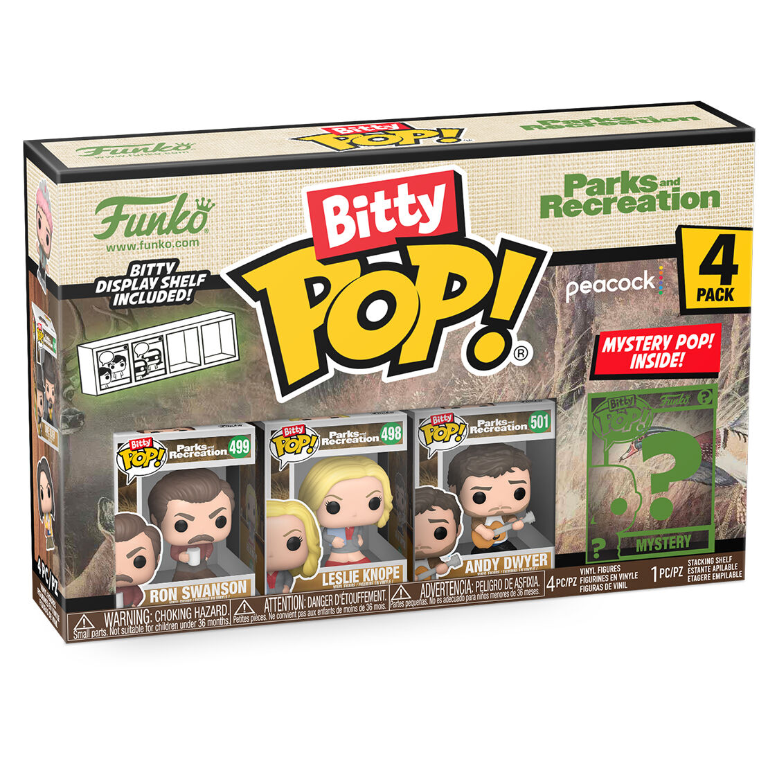 Imagen 2 - Blister 4 Figuras Bitty Pop Park And Recreation Ron