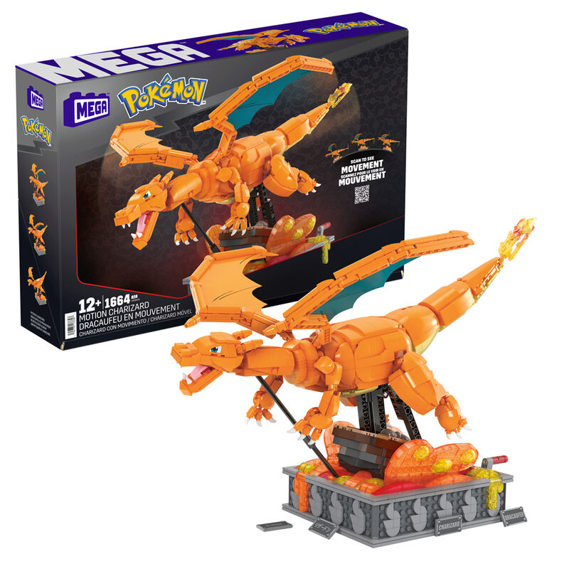 Imagen 1 - Mega Construx Charizard En Movimiento Pokemon