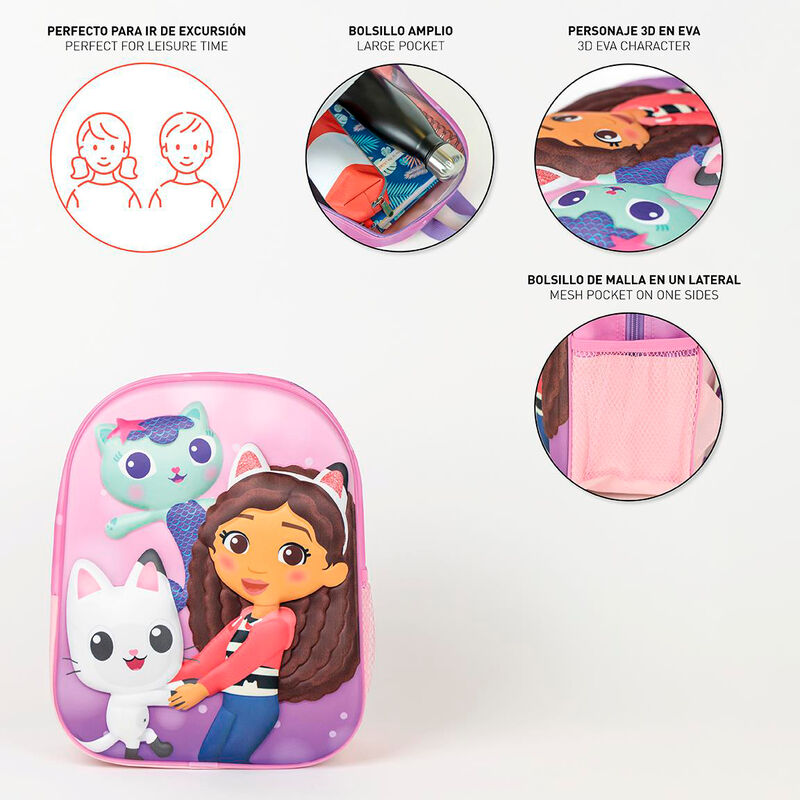 Imagen de Mochila 3D La Casa De Muñecas De Gabby 31Cm parte de nuestra colección en Espadas y más, sitio oficial.