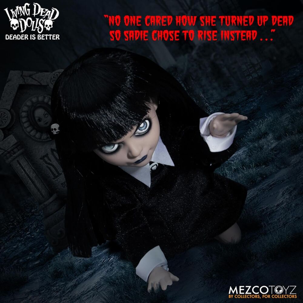 Imagen de Muñeca Sadie The Living Dead Dolls 25Cm parte de nuestra colección en Espadas y más, sitio oficial.