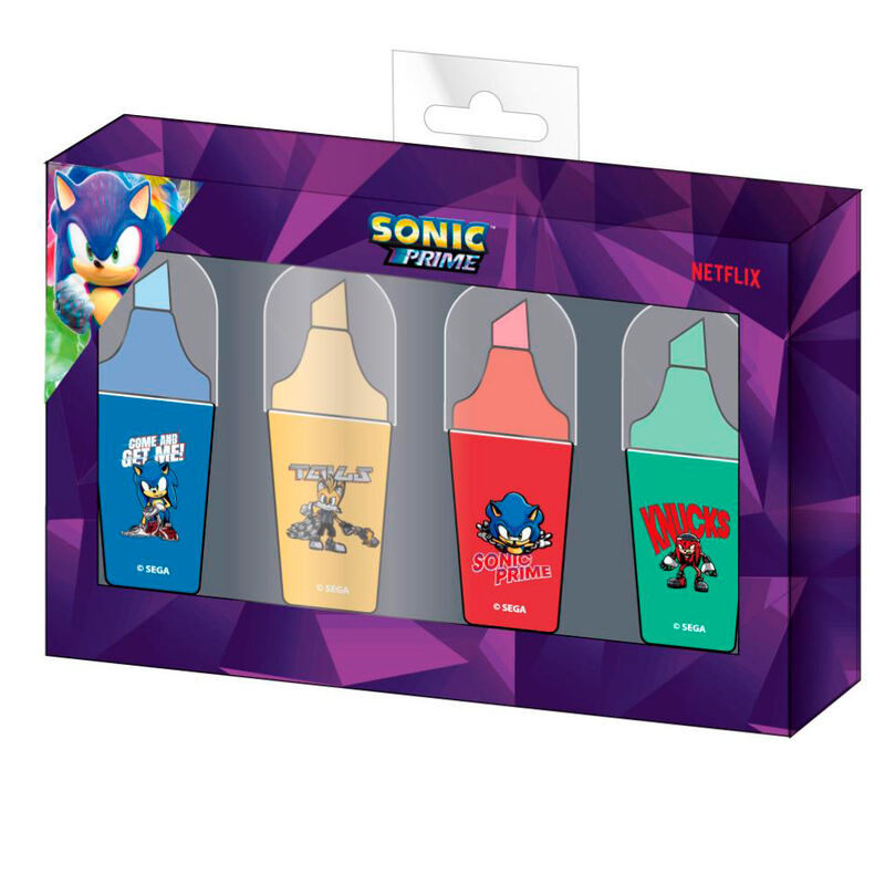 Imagen 1 - Blister 4 Boligrafos Sonic Prime