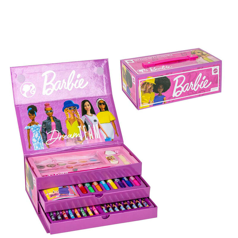 Imagen de Maletin Papeleria Coloreable Barbie parte de nuestra colección en Espadas y más, sitio oficial.