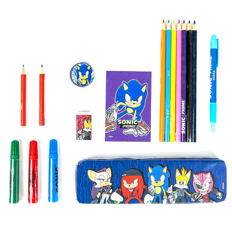 Imagen 2 de Set Papeleria Coloreable Sonic Prime 2