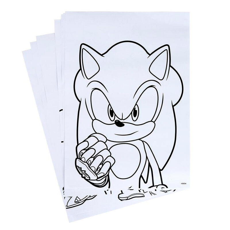 Imagen 3 de Set Papeleria Coloreable Sonic Prime 2