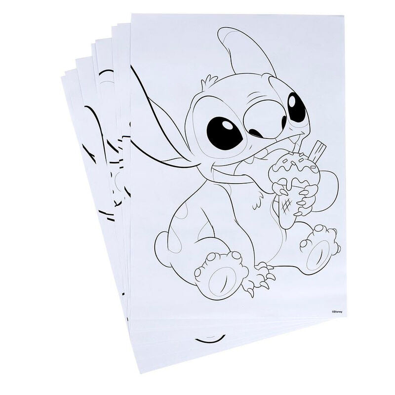 Imagen de Set Papeleria Coloreable Stitch Disney parte de nuestra colección en Espadas y más, sitio oficial.