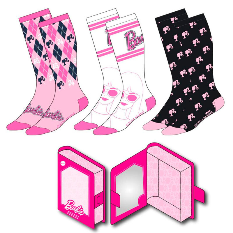 Imagen 1 - Set 3 Calcetines Barbie Adulto