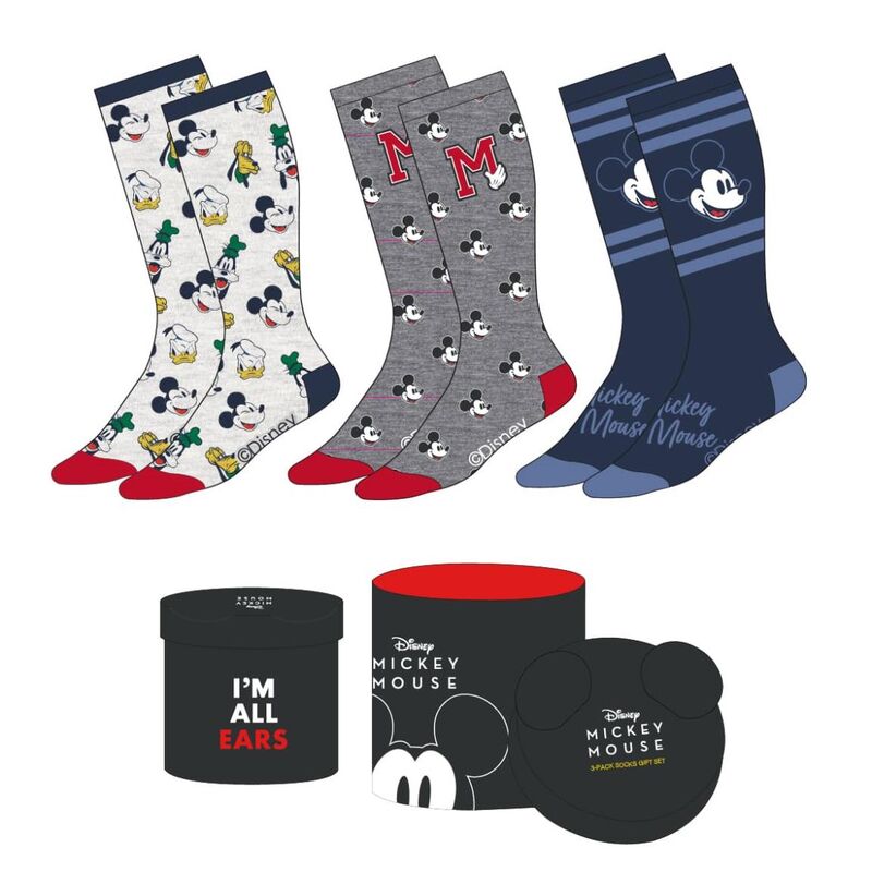 Imagen 1 - Set 3 Calcetines Mickey Disney Adulto