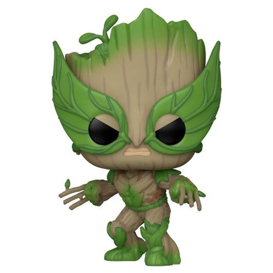 Imagen de Figura Pop Marvel We Are Groot - Groot As Wolverine parte de nuestra colección en Espadas y más, sitio oficial.