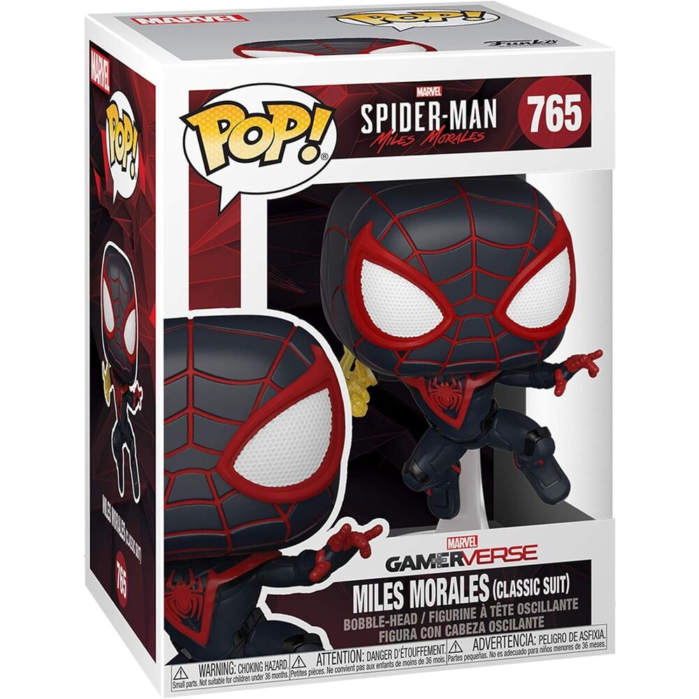 Imagen de Figura Pop Spiderman Miles Morales - Miles Morales Classic Suit parte de nuestra colección en Espadas y más, sitio oficial.
